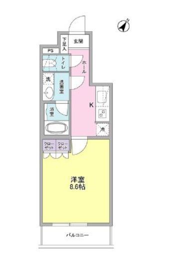 ヴィセオ幡ヶ谷 304 間取り図