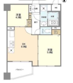 ミリアレジデンス西蒲田 403 間取り図