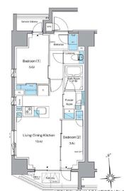 ルフォンプログレ上野稲荷町 201 間取り図