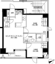 カスタリア日本橋 1302 間取り図