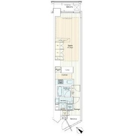 カスタリア八丁堀 204 間取り図