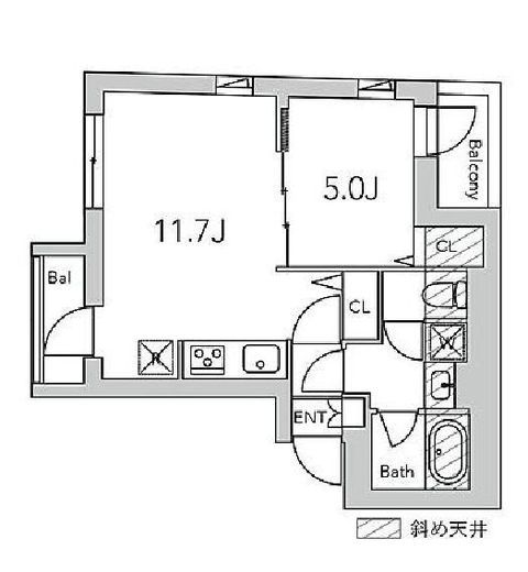 グランデュオ高田馬場クレスト (GranDuo Takadanobaba Crest) 503 間取り図