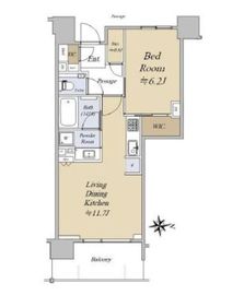 シティハウス御徒町 6階 間取り図