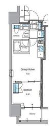 J.リヴィエール上野入谷フロント 801 間取り図