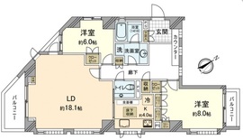 ガーデンテラス神宮前 5階 間取り図