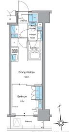 ルフォンプログレ上野稲荷町 603 間取り図