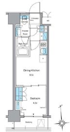ルフォンプログレ上野稲荷町 304 間取り図