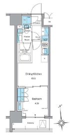 ルフォンプログレ上野稲荷町 1502 間取り図