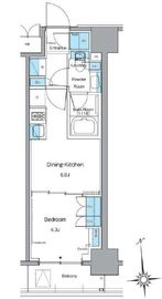 ルフォンプログレ上野稲荷町 303 間取り図
