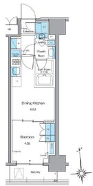 ルフォンプログレ上野稲荷町 1503 間取り図