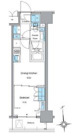 ルフォンプログレ上野稲荷町 203 間取り図