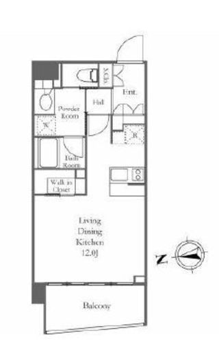 プラウド銀座一丁目 9階 間取り図