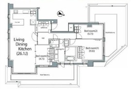 グレンパーク原宿 602 間取り図