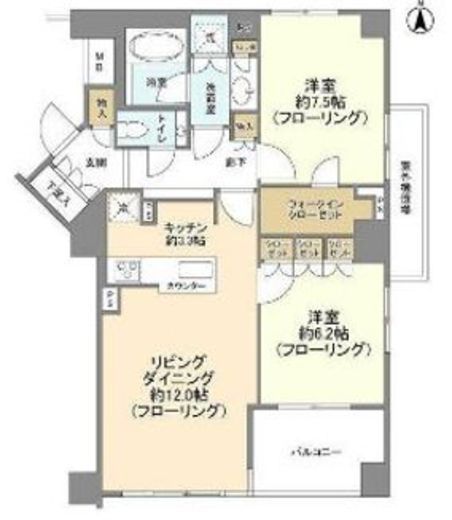 グローリオ蘆花公園 2階 間取り図