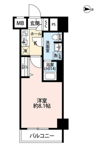 プレール・ドゥーク本所吾妻橋Ⅴ 5階 間取り図