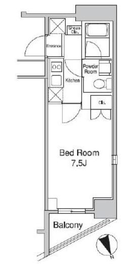 プラウドフラット蒲田Ⅱ 313 間取り図