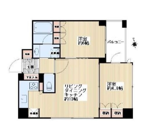 新宿山吹アインスタワー 14階 間取り図