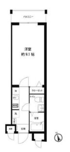 レオーネ馬込 406 間取り図