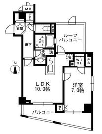 レジディア中落合 A703 間取り図