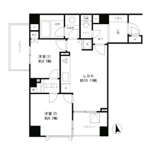 レジディア文京湯島 604 間取り図