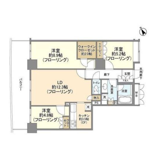 マークスタワー 4階 間取り図