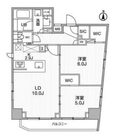 SYFORME西小山 (シーフォルム西小山) 6階 間取り図