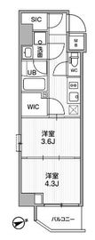 SYFORME浅草Ⅱ (シーフォルム浅草Ⅱ) 2階 間取り図