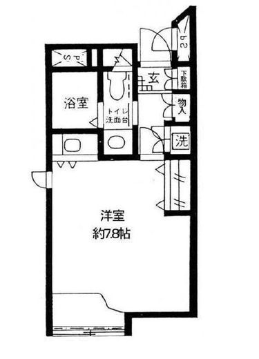 原宿東急アパートメント 208 間取り図
