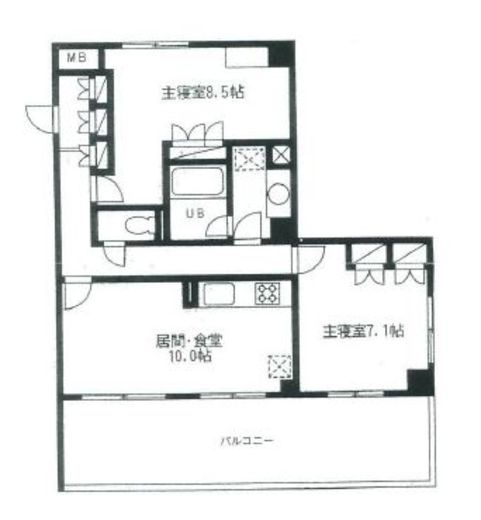 フレアコート駒場 406 間取り図