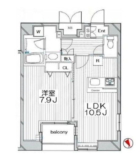 グランヴァンデュヴェール東京 9階 間取り図