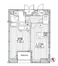 グランヴァンデュヴェール東京 9階 間取り図