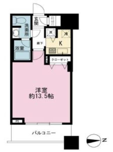 コンシェリア西新宿タワーズウエスト 9階 間取り図