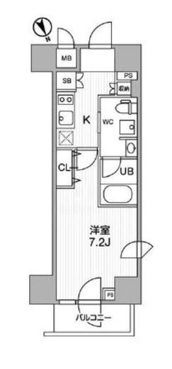 ステージファースト浅草橋Ⅱ 2階 間取り図