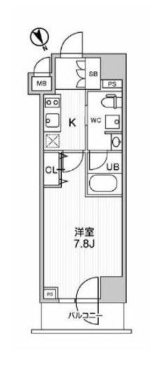 ステージファースト浅草橋Ⅱ 2階 間取り図