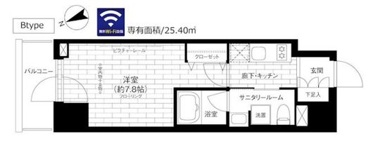 ステージファースト浅草橋Ⅱ 3階 間取り図