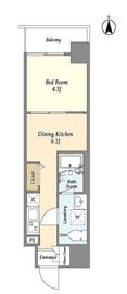 プライマル西大島駅前 603 間取り図