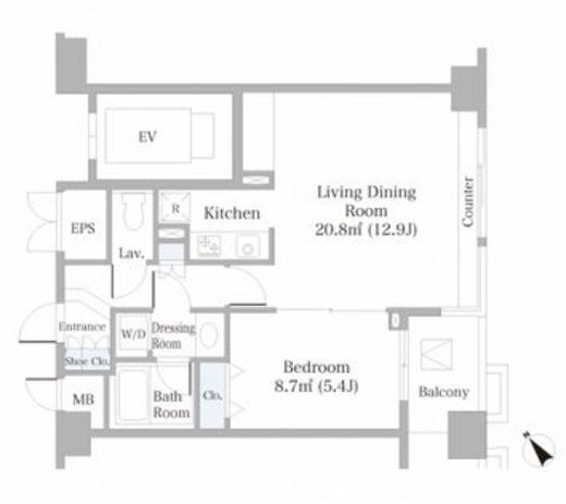 代官山ハイツ 804 間取り図