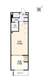 ウェルスクエアイズム千駄ヶ谷 402 間取り図