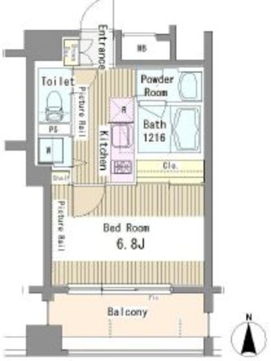 パークアクシス新御徒町 1302 間取り図