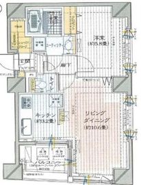 アクシルコート東中野 3階 間取り図