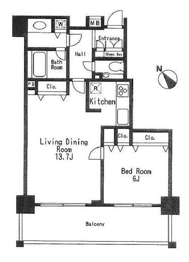 朝日目黒マンション 4階 間取り図