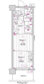 ガーラ・アヴェニュー元住吉 2階 間取り図