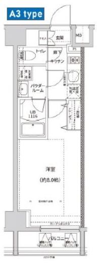 ガレリアレジデンス南千住 203 間取り図