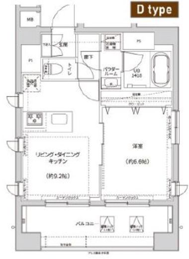 ガレリアレジデンス南千住 1006 間取り図