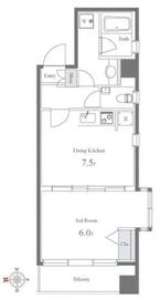 グレンパーク西麻布 404 間取り図