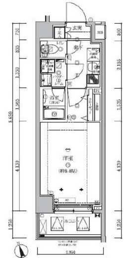 QUALITAS浅草 (クオリタス浅草) 601 間取り図