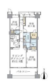 プライヴブルー東京 7階 間取り図