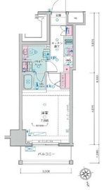 ジェノヴィア新宿御苑グリーンヴェール 8階 間取り図