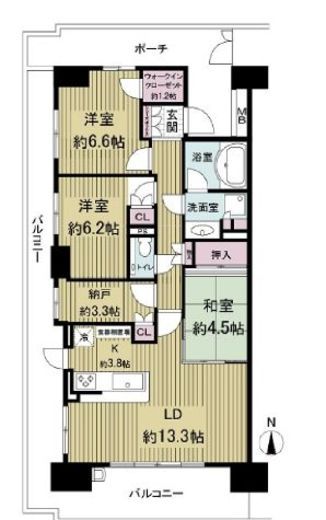 パークホームズ東陽町キャナルアリーナ 12階 間取り図