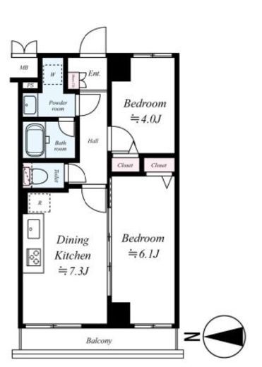 ライジングプレイス錦糸町 6階 間取り図
